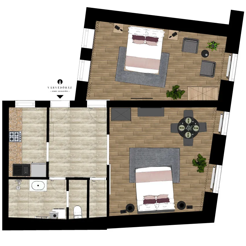 Bikavér Apartman alaprajz